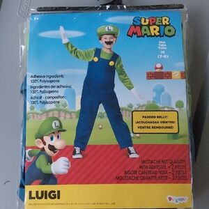 Disguise Super Mario Luigi Kids Costume — Green, Blue, White